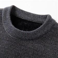 冬季中青年男装加绒加厚毛衣爸爸装休闲针织衫上衣XXLB23301-P100图片