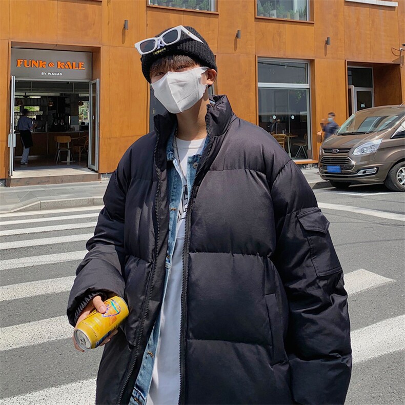 M995P100港风外景变色龙反光立领情侣百搭宽松休闲棉衣学生潮,男装棉衣,电商A026-1