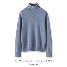 2025百搭时尚简约加厚落肩堆堆领羊绒衫，女装羊绒衫，昭美纯山羊绒