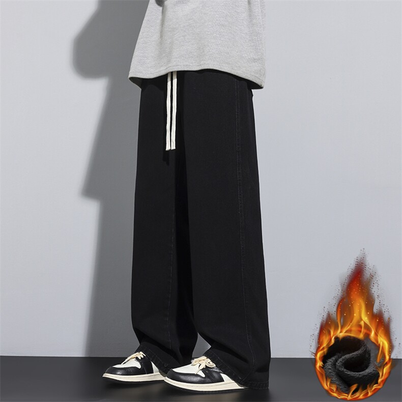 冬季加绒加厚牛仔裤男棉裤秋裤保暖抗寒宽松直筒裤子110-1-P45,男装牛仔裤,星座1006-1