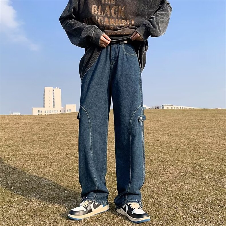 牛仔裤男春季潮大码休闲裤子高街NT743P48,男装牛仔裤,星座1116-2