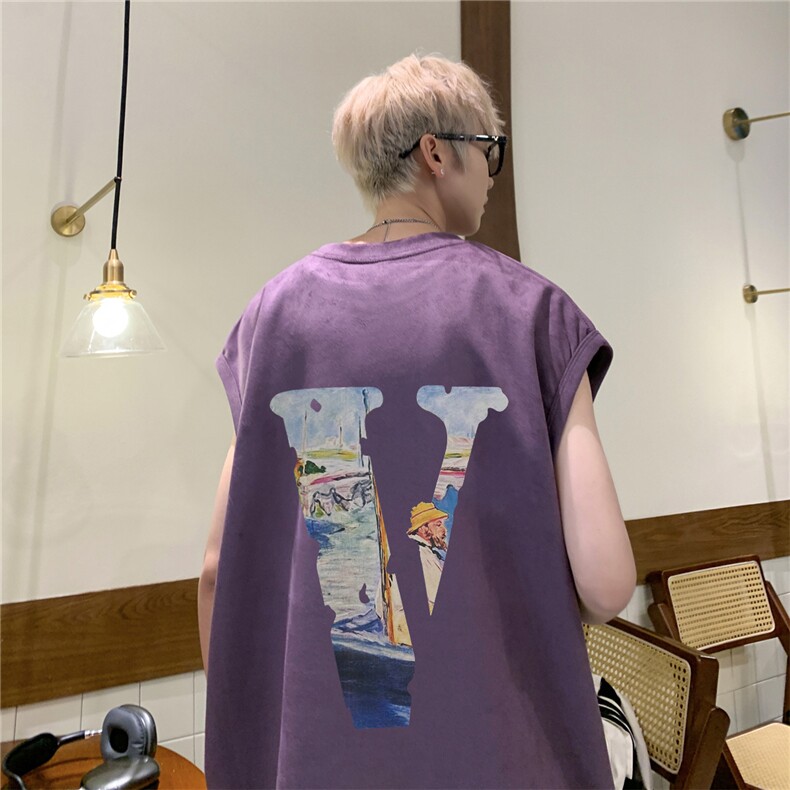 （抖音不可售）重磅麂皮绒无袖坎肩背心油画v印花JB4116-特P19，男装背心/马甲，星座508（原C305）