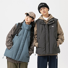 2026冬季新款男日系潮牌立领白鸭绒羽绒服马甲加厚外套YR08-F173，男装羽绒服，电商A101（原外27）