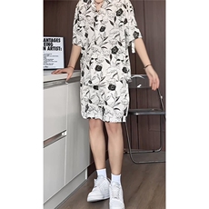 短袖衬衫男+短裤男套装男100%聚酯纤维M-5XL大码TZ78709P50控98，男装牛仔裤，星座226-1
