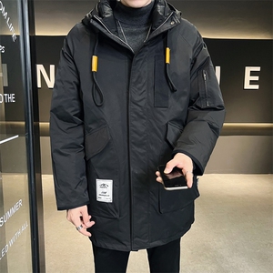 工装休闲宽松潮流中长款白鸭绒羽绒服Y1818特批220XZ402-2大货足图片