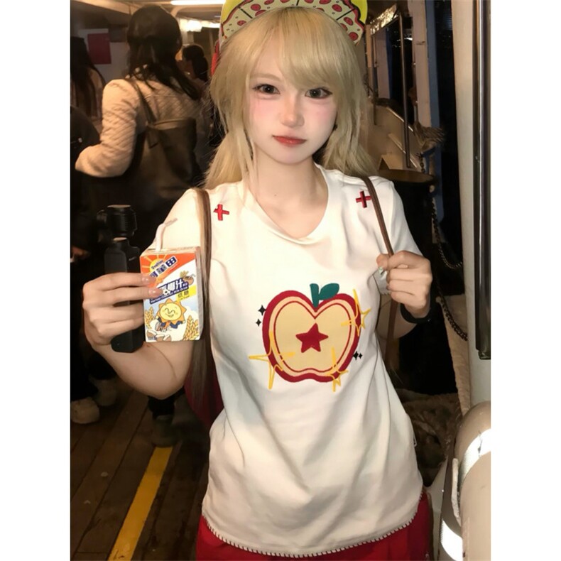 H0742-P35原版穿线+刺绣+毛巾绣修身正肩短袖T恤女,男装T恤,星座617A-2