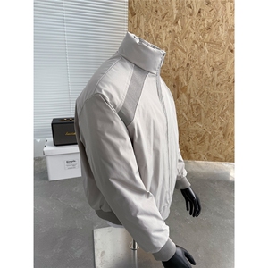 图 潮牌美式解构立领棒球服棉衣男秋冬中性风保暖棉服 特P68图片