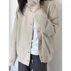 潮长袖纯色宽松型灯芯绒拼接外套美式复古秋季春秋夹克JK33P57，男装夹克，星座1013-5