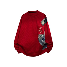 现货已下单WY10063-P45控78秋冬新款高品质百搭小熊大码卫衣，男装卫衣，电商A059