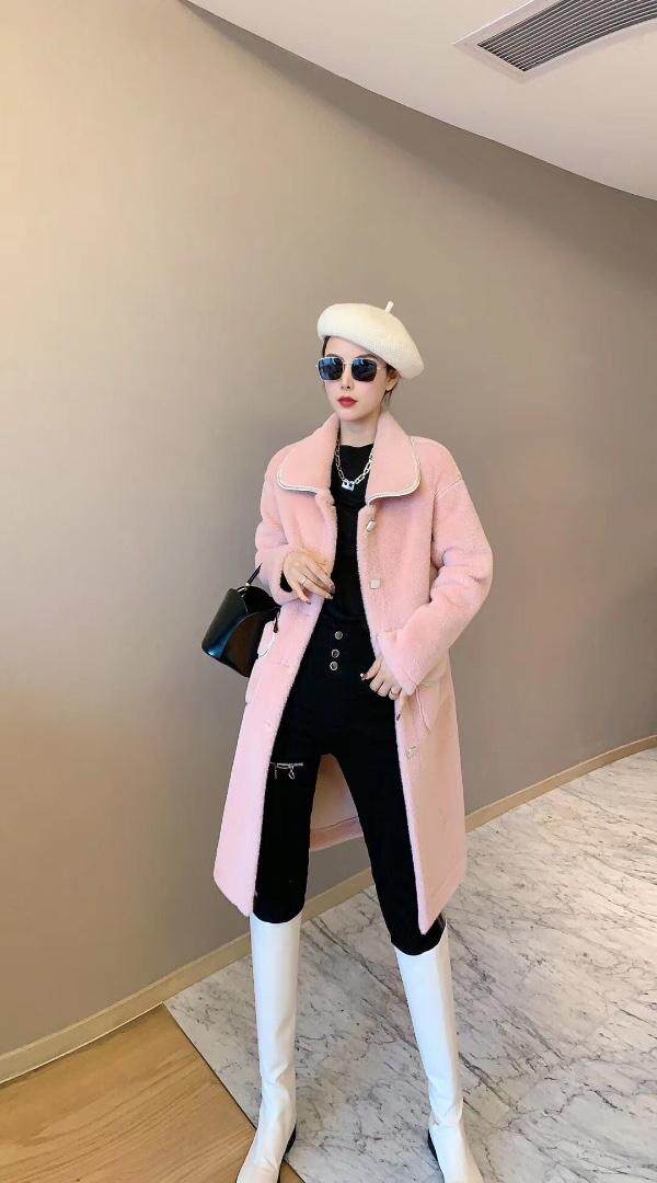 秋冬黄金貂外套大衣,女装,青羽鹤