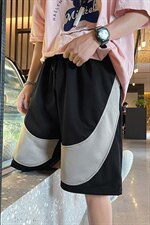 夏季针织短裤潮流宽松垂感卫裤大码五分裤DS-C407-K21817-P30，男装休闲裤，电商C323-1
