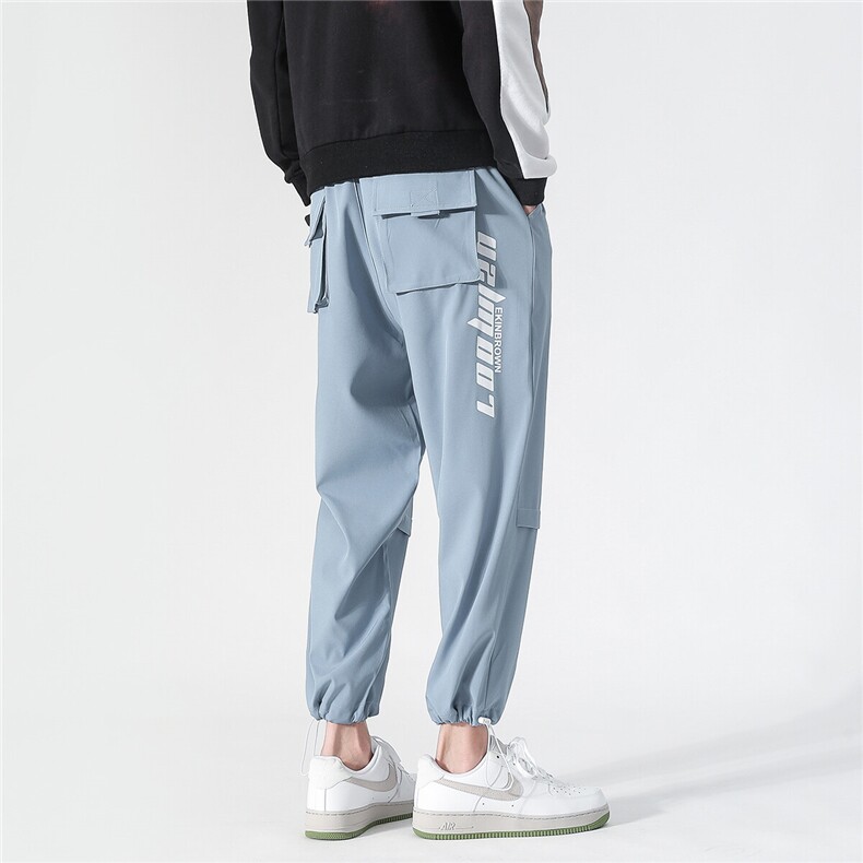 日系宽松运动裤束脚裤大码M-5XL长裤潮裤子休闲裤九分裤7191P40，女装休闲裤，星座227-7