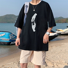 DX17147-P20纯棉短袖t恤男大码半袖打底衫宽松体恤衫港风，男装T恤，电商A040