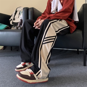 灯芯绒长裤Q5300-TP35控价48秋季男生百搭港风撞色直筒休闲长裤