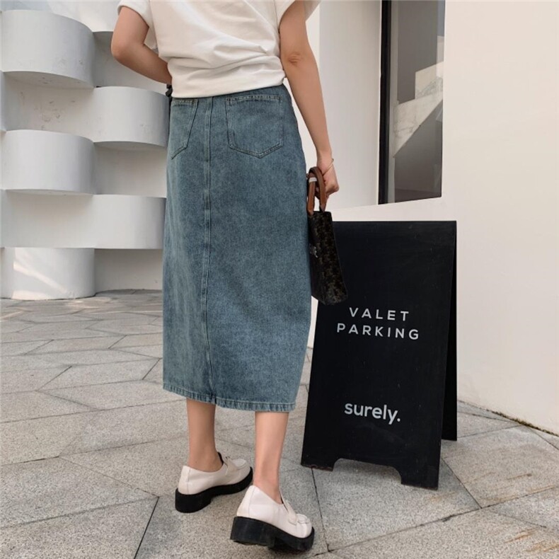 牛仔半裙，女装半身裙，肆尔