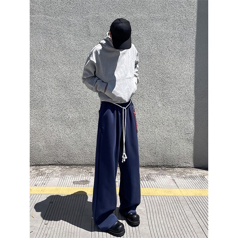 BK9116-P40美式复古jennie同款爵士舞宽松垂感绑带嘻哈运动卫裤,男装休闲裤,电商C233