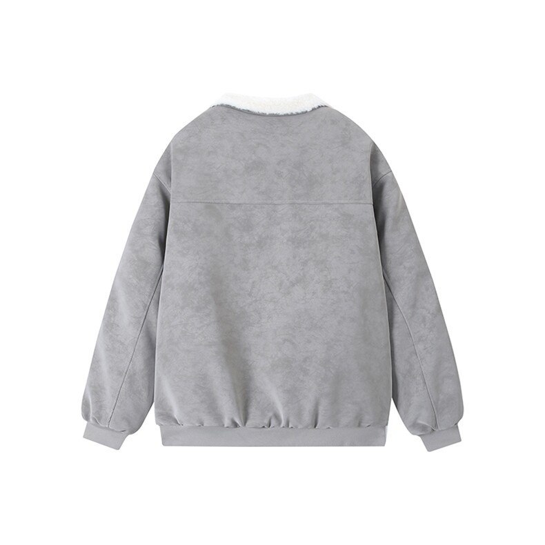 现货冬季美拉德毛领雾面PU皮棉服加绒加厚保暖百搭设计款情侣棉衣,男装棉衣,电商A443
