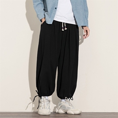 2021秋新白墙日系大码男冰丝亚麻棉麻风九分休闲裤K2076P35，男装休闲裤，电商A001