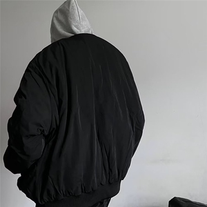 美式复古不规则飞行服男秋冬款棉服外套 JS221 P80图片
