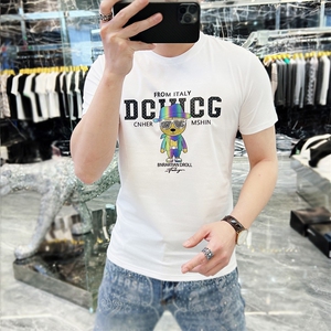 新款时尚高端精品欧货夏季男T恤短袖潮流抖音A227B-A-722-P48图片