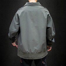 JK2005/P45春装新男士开衫宽松立领夹克男棒球服大码外套男控价69图片