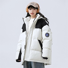 秋冬港风连帽时尚棉衣袖章宽松加厚冬季外套MY9308P-95，男装棉衣，电商A128