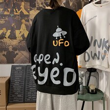 2023春季港风海报风卫衣男圆领套头印花潮流大码衣服WY02-P50控68图片