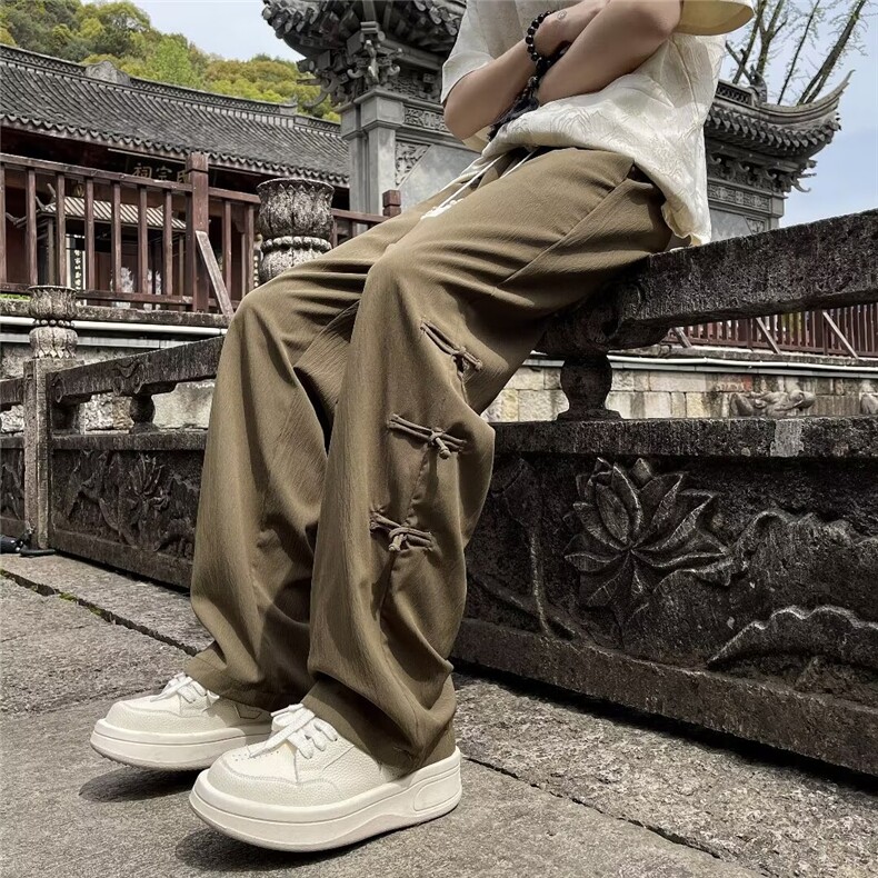男新款青少年时尚休闲斜垂感冰丝包边裤K2827P40,男装休闲裤,星座1116-2