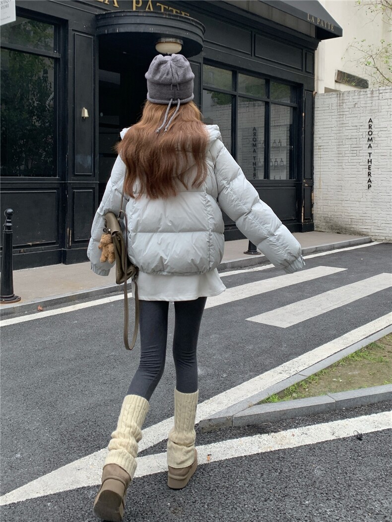现货新款东大门加厚保暖羽绒服百搭连帽面包服女装外套,女装羽绒服,网红馆
