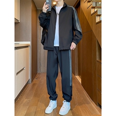 休闲套装男秋季宽松加大码潮流卫衣卫裤运动休闲两件套TZD02/P70，男装休闲套装，星座506