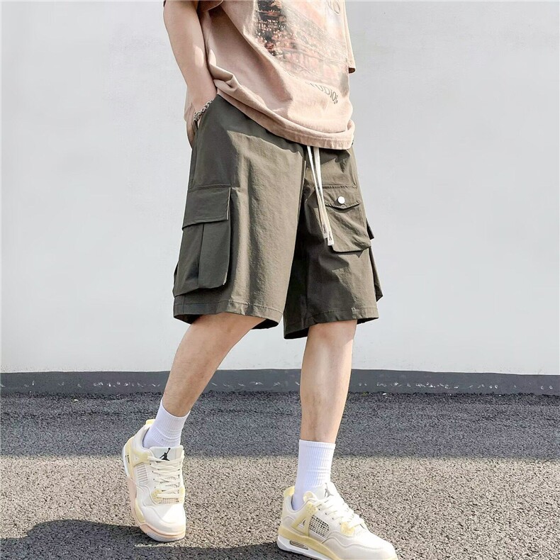 日系大口袋工装短裤男夏季2025潮牌宽松五分裤男士K6212-P35,男装牛仔裤,星座412-3