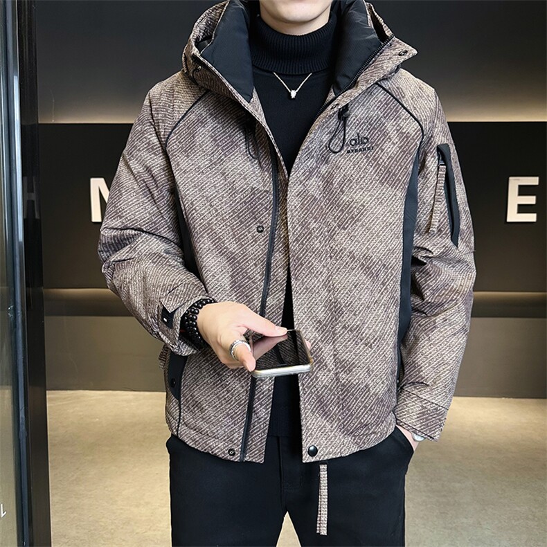 标50绒冲锋衣羽绒服男连帽三防面料保暖Y8616-P235控券后298,男装夹克,电商B321-1