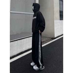 B221 美式ins高街小众宽松三条杠运动牛仔裤 LK23130-P60 控78图片