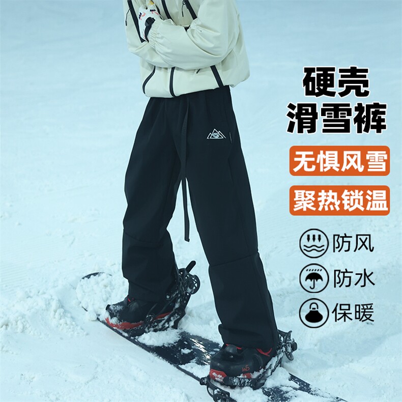 单板双板防水时尚男女银狐绒保暖大码滑雪裤K1077J加绒-P75控108图片