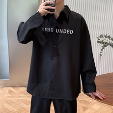 长袖衬衫男港风日系韩版潮流帅气衬衣LC18P36，男装衬衫，星座1116-2