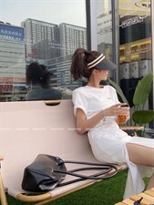 夏季新款T恤连衣裙,女装T恤,INSEVEN