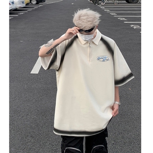 polo衫短袖t恤男 夏季宽松休闲半拉链体恤衫 XZ514-2-202480-P63图片