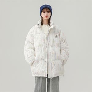 2023冬季新款刺绣棉服宽松百搭中性风棉衣M6064图片