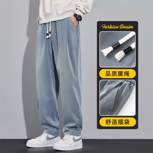 锥形休闲裤男款2025新款宽松直筒长裤秋季潮牌运动裤子Z2561-P50图片