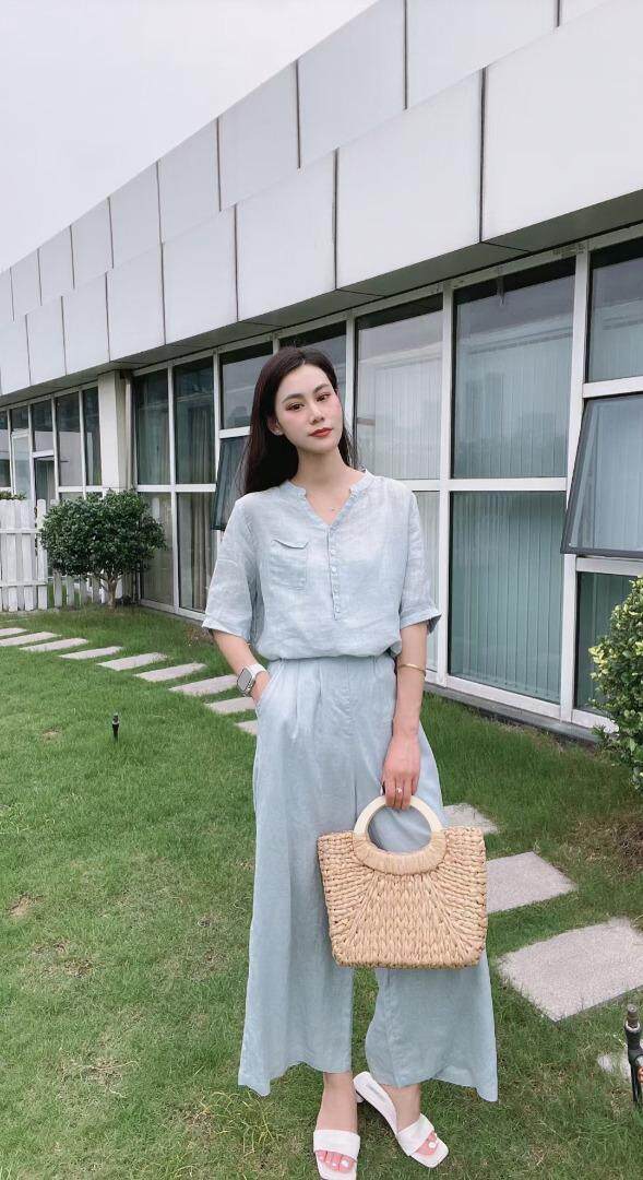 纯苎连衣裙小衫裤子裙子衬衣 时尚风 风淑女风休闲风，女装连衣裙，川哲