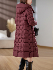 红流行爆款羽绒棉服女中长款2024冬季新款连帽加厚棉袄外套，女装棉衣/棉服，涵亦佰惠
