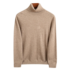 秋冬季35%休闲基础款12针男士高翻领衫男装，男装羊绒套衫，佑昭祥羊绒