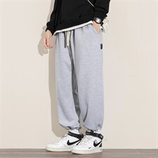 2021秋季新日系大码男白墙运动卫裤束脚抽绳九分休闲裤K2056-P35，男装休闲裤，电商A001
