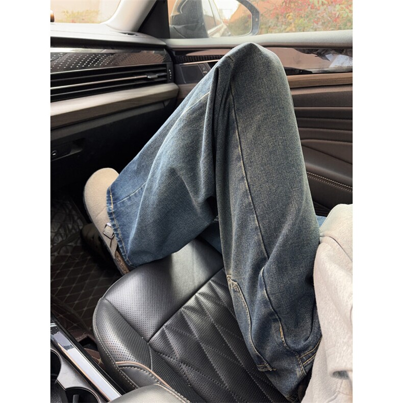 B221 美式ins高街暗黑重工艺宽松直筒牛仔裤 LK24426-特P45控78图片