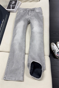 B221美式ins高街修身微喇弹力加绒牛仔裤LK24377-特P48控88图片