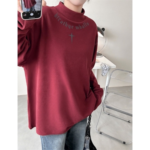 德绒打底衫 DT5310-TP25 控价38 个性印花中领打底卫衣男T恤女图片