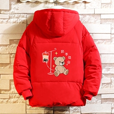 MY16194-P100加厚加绒连帽棉衣男大码棉服男面包服男砖墙挂拍，男装棉衣，电商A040A