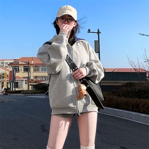 抖音得物高品质二开 26春装美式重磅宽松结构双面连帽卫衣外套W68图片