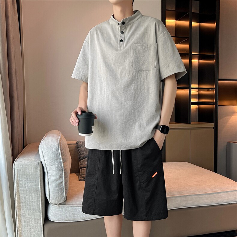 32502-P66大码控108大码夏季男士休闲套装,男装休闲套装,星座209