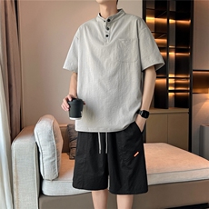 32502-P66大码控108大码夏季男士休闲套装，男装休闲套装，星座209